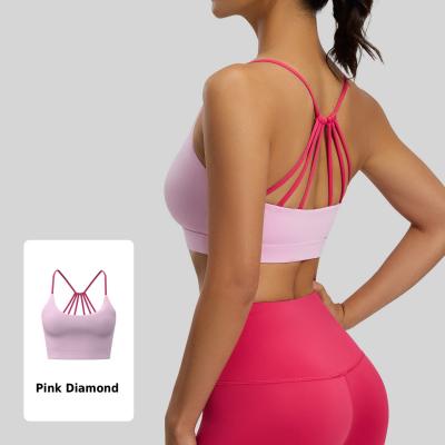 Six-Strap Back Sports Bra with Built-in Chest Pad - 3D Support Breathable Yoga Bra (Multiple Colors)